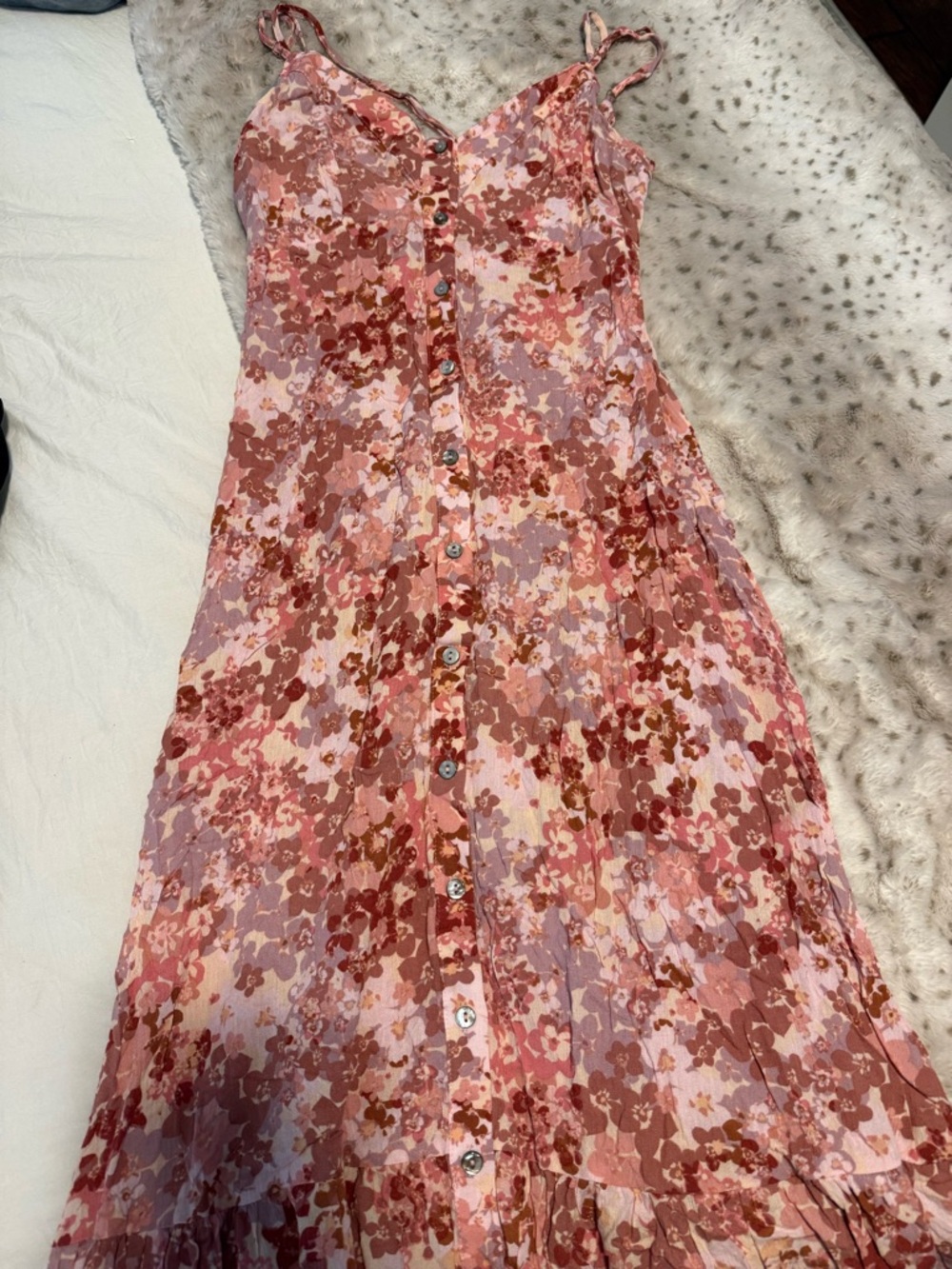 Promesa Pink Floral Tie-Shoulder Slip Dress